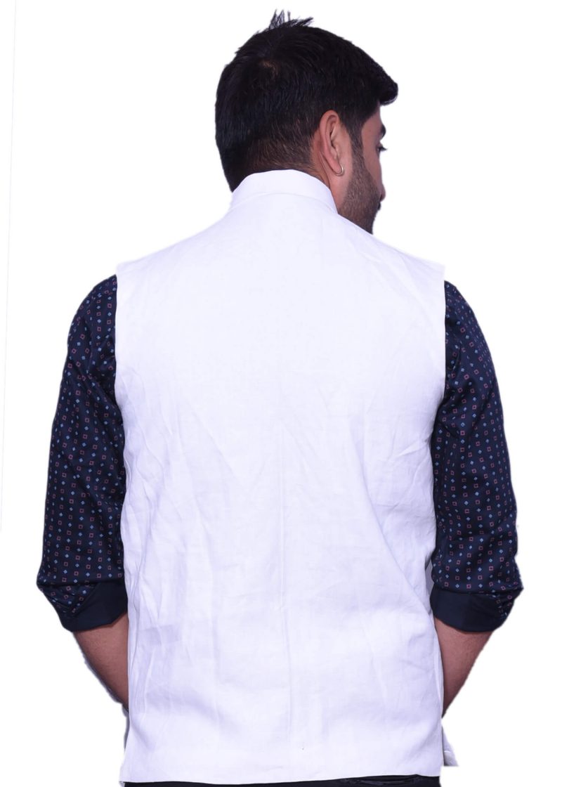 Plain white modi jacket