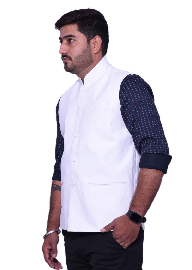 Plain white modi jacket