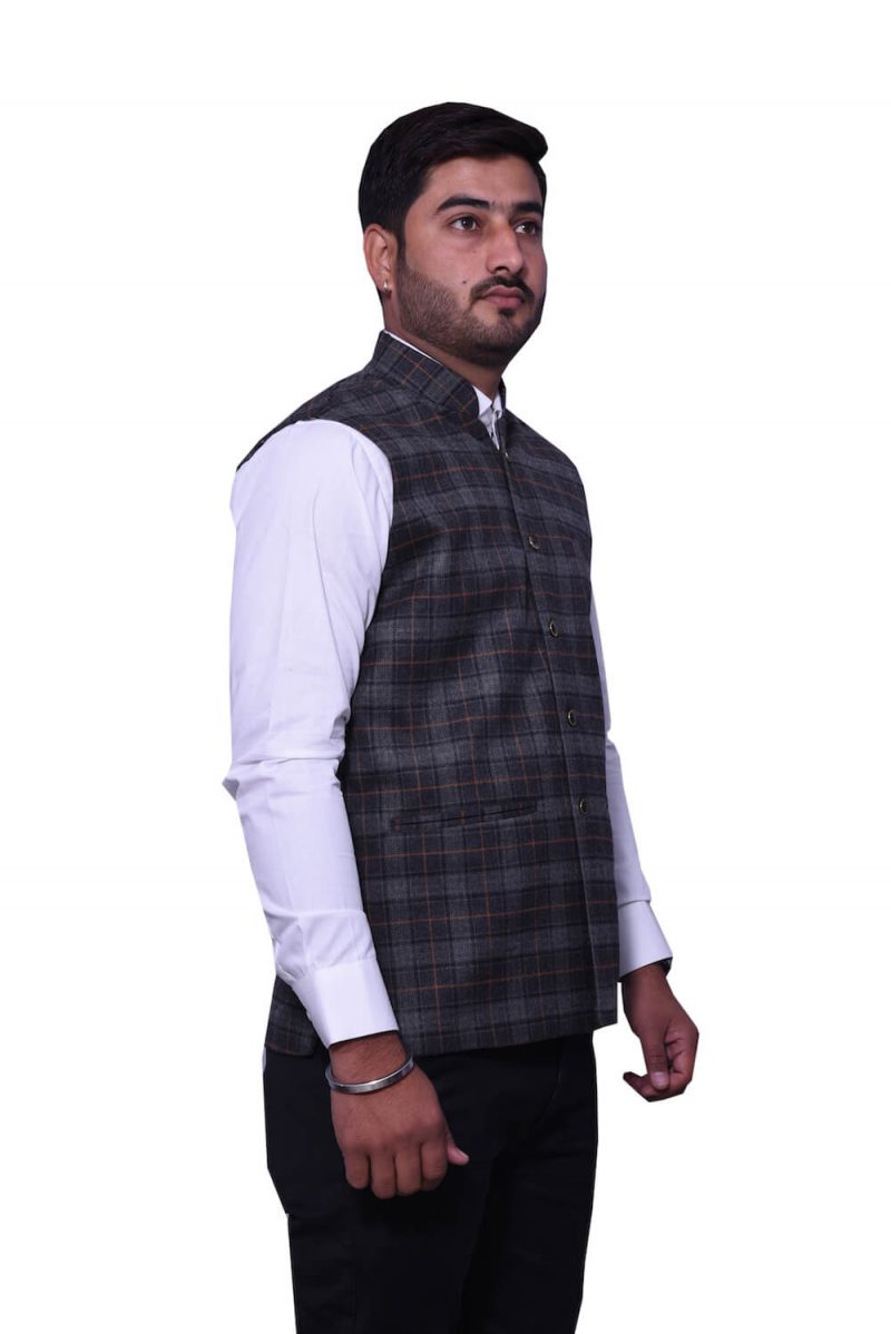 Dark Grey Check Modi jacket