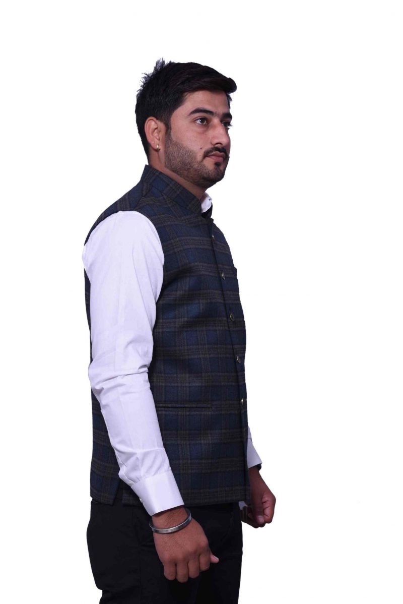 Steel Grey Check Modi Jacket