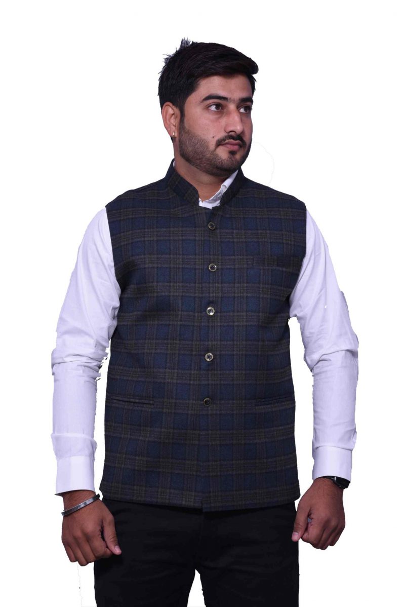 Steel Grey Check Modi Jacket