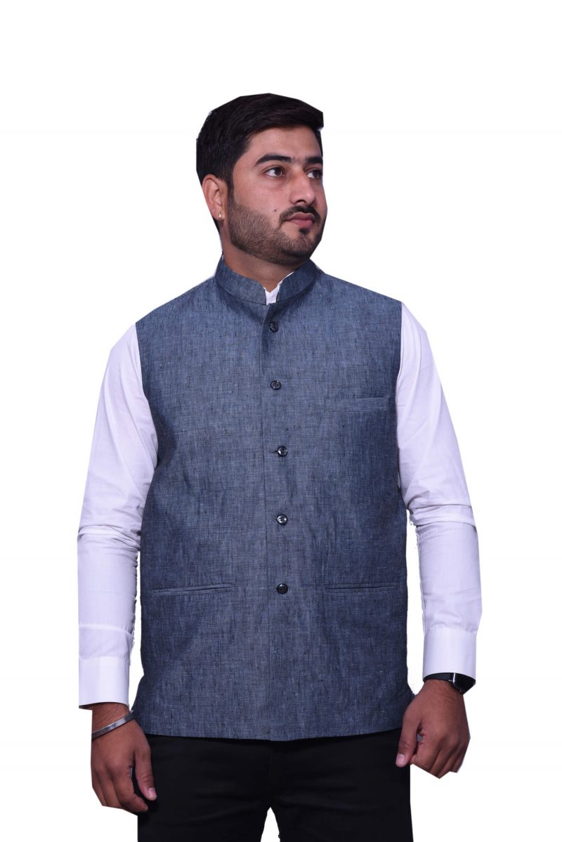 Grey plain modi jacket