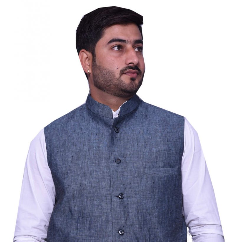 Grey plain modi jacket