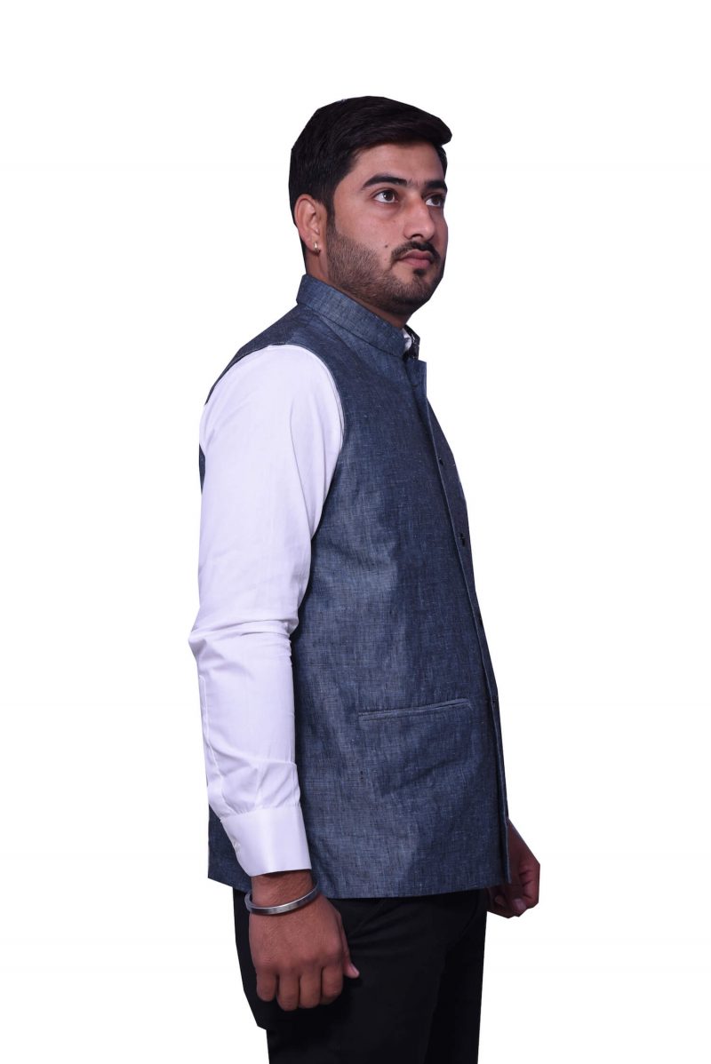 Grey plain modi jacket