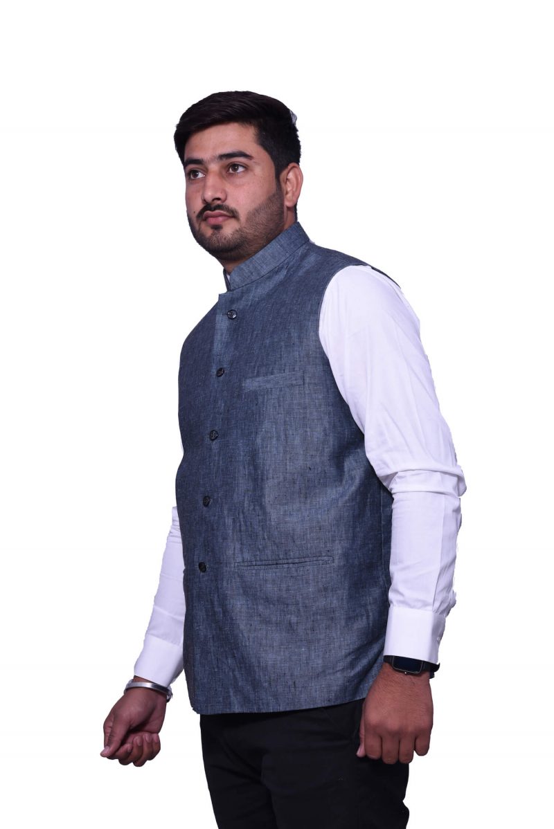 Grey plain modi jacket