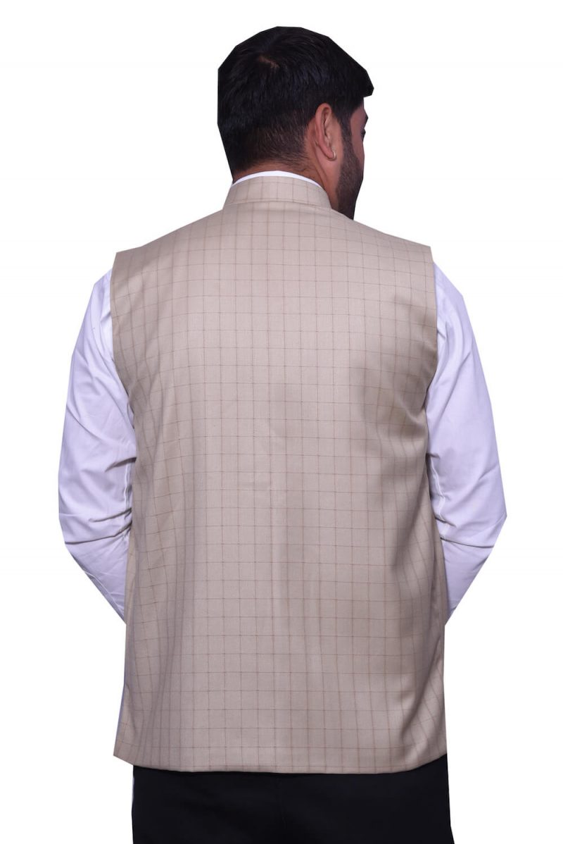 Cream checked Modi jacket